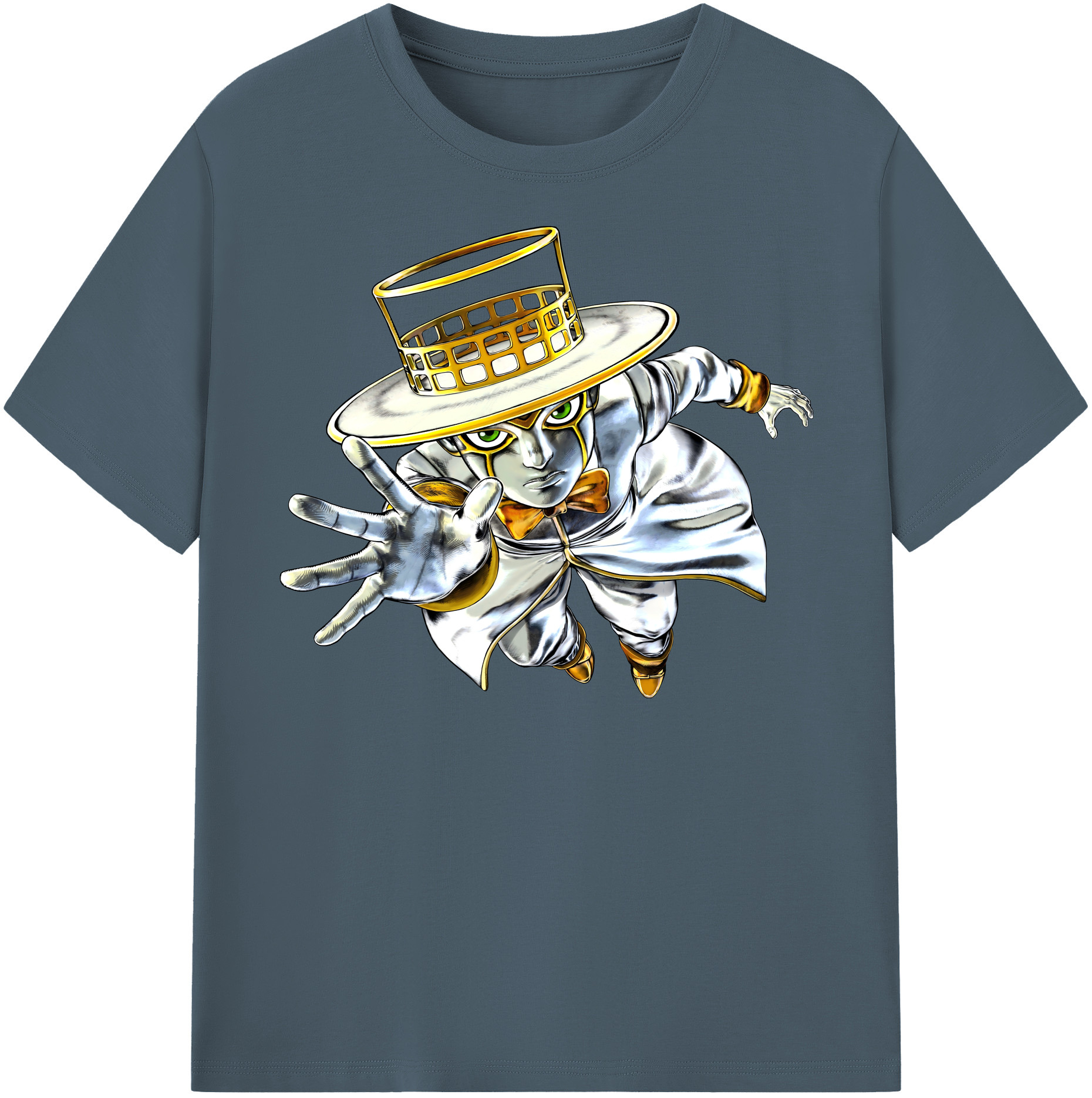 （画像用） ジョジョの奇妙な冒険 岸辺 露伴（きしべ ろはん） JoJo's Bizarre Adventure Rohan Kishibe 綿100％半袖Tシャツ（フロントプリント）